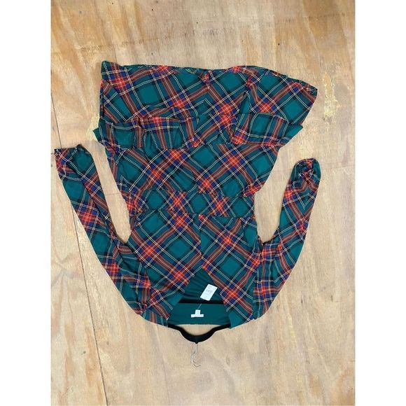 Cato NWT Smocked Waist Plaid Green Red Holiday Dress, Size XL, MSRP $69 - Picture 13 of 13